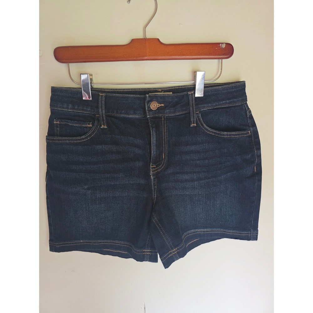 Maurices M Jeans Classic Dark Wash Mid‎ Rise Denim Shorts Womens 8 Indigo